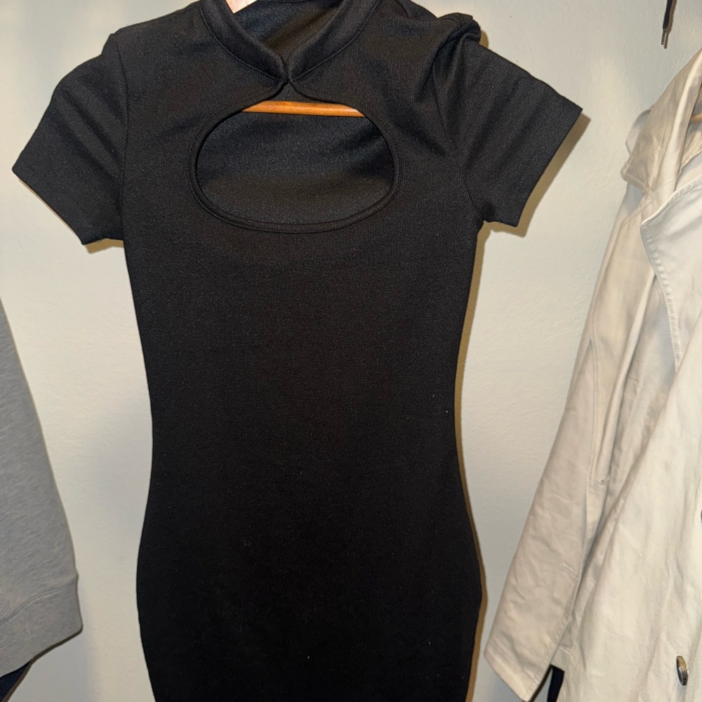 Chic Black Cutout Dress